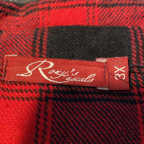 Red and black flannel dress - Picture 6 of 8